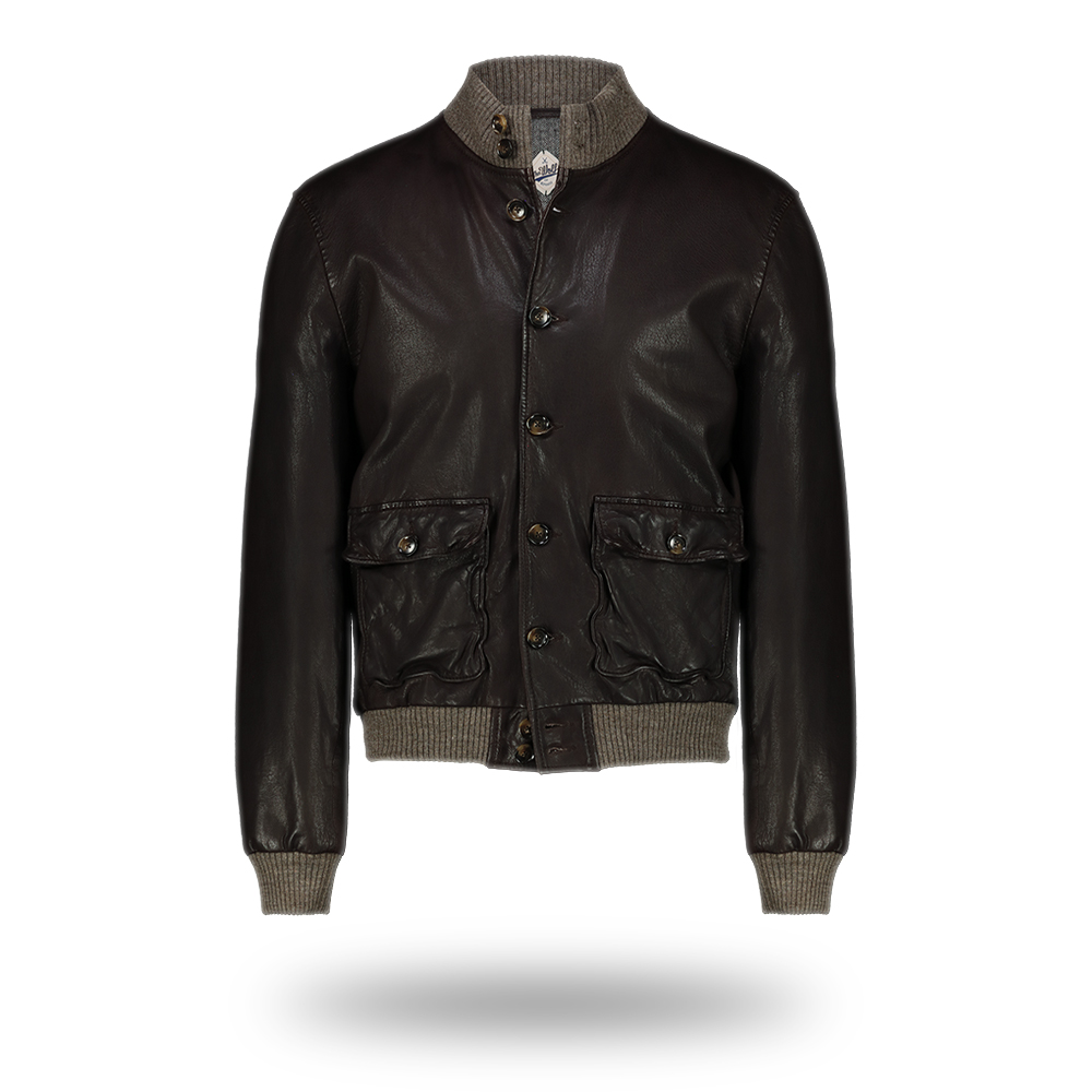 Giubbino in Pelle Ripense Testa di Moro